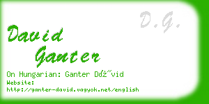 david ganter business card